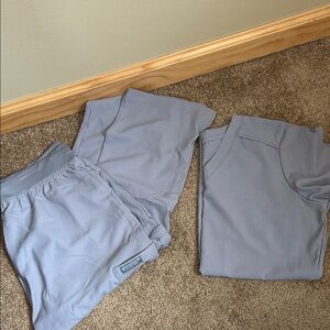 Med Couture Women's Scrub Set in Light Blue